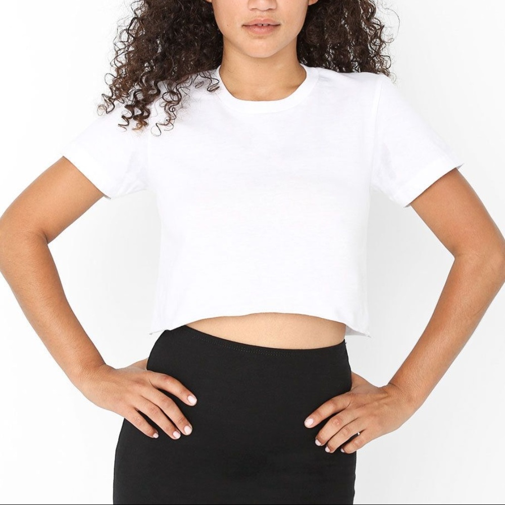 AA Fine Jersey Cotton Cropped T-Shirt